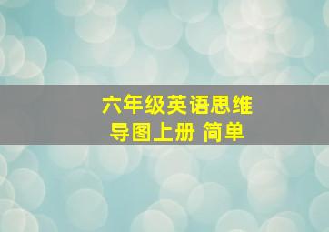 六年级英语思维导图上册 简单